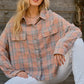 And The Why Full Size Plaid Button Up Raw Hem Shirt