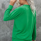 LUCKY Round Neck Raglan Sleeve Sweatshirt