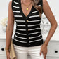 Striped V-Neck Knit Tank