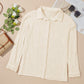 Textured Collared Neck Long Sleeve Shirt