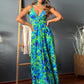 Full Size Twisted Printed V-Neck Cami Dress