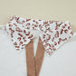 Waffle-Knit Leopard Johnny Collar Long Sleeve Top