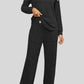 Ribbed Long Sleeve Top and Pocketed Pants Set