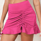 Beachin' Ruched Elastic Waist Swim Skirt