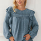 Round Neck Ruffled Blouse