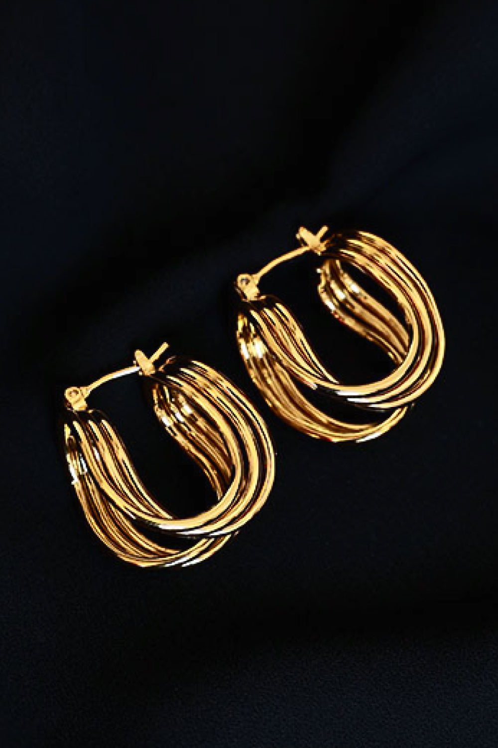 Qitique Jewelry U-Shaped Hoop Earrings