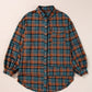 Plaid Collared Neck Long Sleeve Shirt