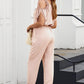 Frill Surplice Cold Shoulder Jumpsuit
