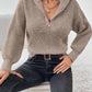 Honey Half Zip Dropped Shoulder Sweater