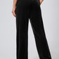 Drawstring Elastic Waist Straight Leg Pants