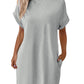 Round Neck Short Sleeve Mini Dress