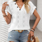 Openwork V-Neck Short Sleeve T-Shirt