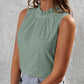 Tied Eyelet Mock Neck Tank
