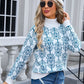 Angel Wings Flower Turtleneck Long Sleeve Sweater