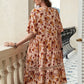 Plus Size Floral Crochet Flutter Sleeve Dress