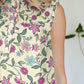Frill Printed Mock Neck Top