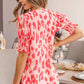 BiBi Leopard Smocked Short Sleeve Blouse - Brand BiBi