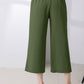 Full Size Pocketed Half Elastic Waist Pants