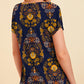 Printed V-Neck Short Sleeve T-Shirt