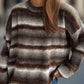 Gradient Round Neck Dropped Shoulder Sweater
