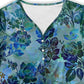 Printed V-Neck Long Sleeve Blouse