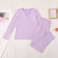 Buttery-Soft Surplice Long Sleeve Top and Pants Set