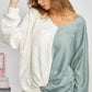 BiBi Twist Front Contrast Cable Knit Top - Brand BiBi