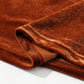 Notched Long Sleeve Velvet Top
