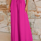 Drawstring Wide Leg Pants with Pockets