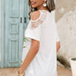 Lace Detail Round Neck Cold Shoulder Blouse