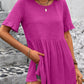 Round Neck Short Sleeve Blouse
