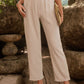 Beautiful Bea Ruched Half Elastic Waist Pants