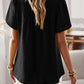 Devine Lace Detail Round Neck Short Sleeve Blouse