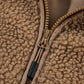 Drawstring Fleece Zip Up Hooded Jacket
