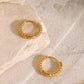 18K Gold-Plated Stainless Steel Huggie Earrings