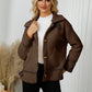 Pocketed Button Down Collared Neck Jacket
