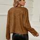 Snap Down Round Neck Jacket