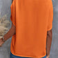 Full Size Notched Cold Shoulder Half Sleeve Blouse