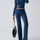 Devine Round Neck Long Sleeve Top and Drawstring Pants Set