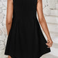 Full Size Plunge Wide Strap Mini Tank Dress