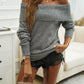 Devine Off-Shoulder Long Sleeve Sweater
