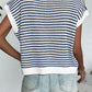 Full Size Striped Round Neck Sweater Vest