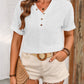 Eyelet V-Neck Short Sleeve Top