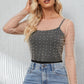 Pearl Long Sleeve Mesh Cropped Top