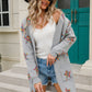 Angel Wings Star Open Front Long Sleeve Cardigan