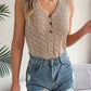 Openwork V-Neck Knit Vest