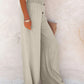 Full Size Decorative Button High Waist Pants