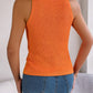 Cable-Knit Round Neck Vest