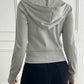 Devine Zip Up Long Sleeve Hooded Outerwear