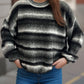 Gradient Round Neck Dropped Shoulder Sweater